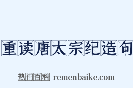 重读唐太宗纪造句是什么意思的图片